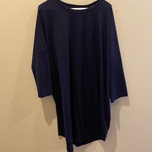 Pomander Place Navy T-Shirt Dress Size L/XL